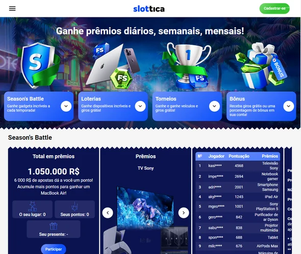 Promoção Slottica