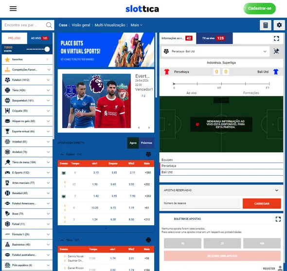 Apostas esportivas Slottica